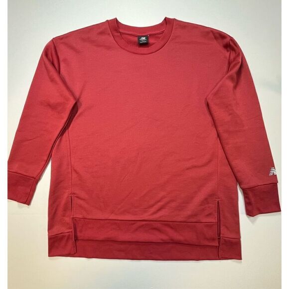 New Balance High Low Split Hem French Terry Tunic Length Sweatshirt Size Large - Picture 1 of 8